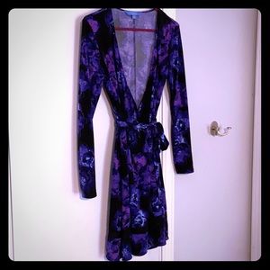 Dark purple flowered dress